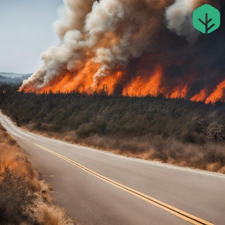 wind causing wildfire spread